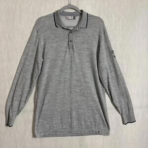 KJUS Men’s Size Medium Merino Wool Lomg Sleeve Polo Shirt Turnberry Scotland